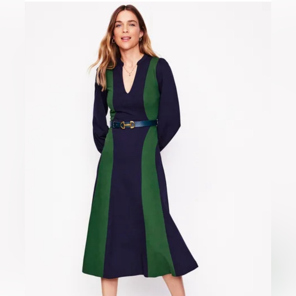 NWT Boden Notch Abstract Ponte Dress size 12